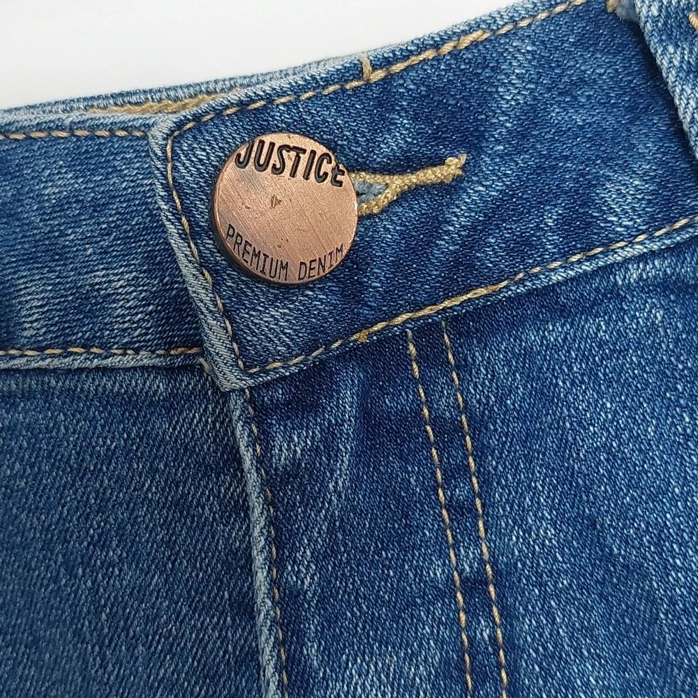 Justice Girl's Size 12R Demin Jean Shorts Blue Simply Low